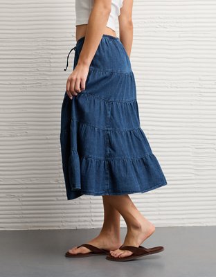 AE Tiered Midi Skirt
