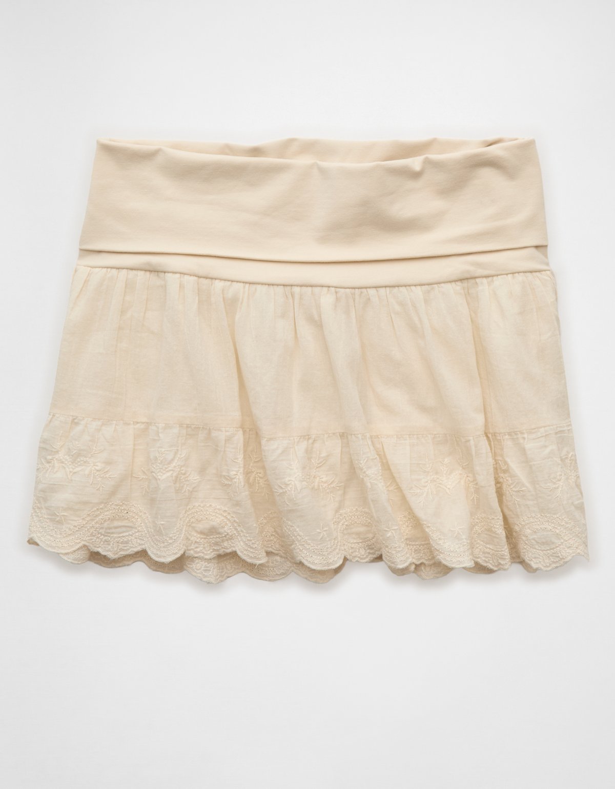 AE Mid-Rise Foldover Embroidered Mini Skort - image 3
