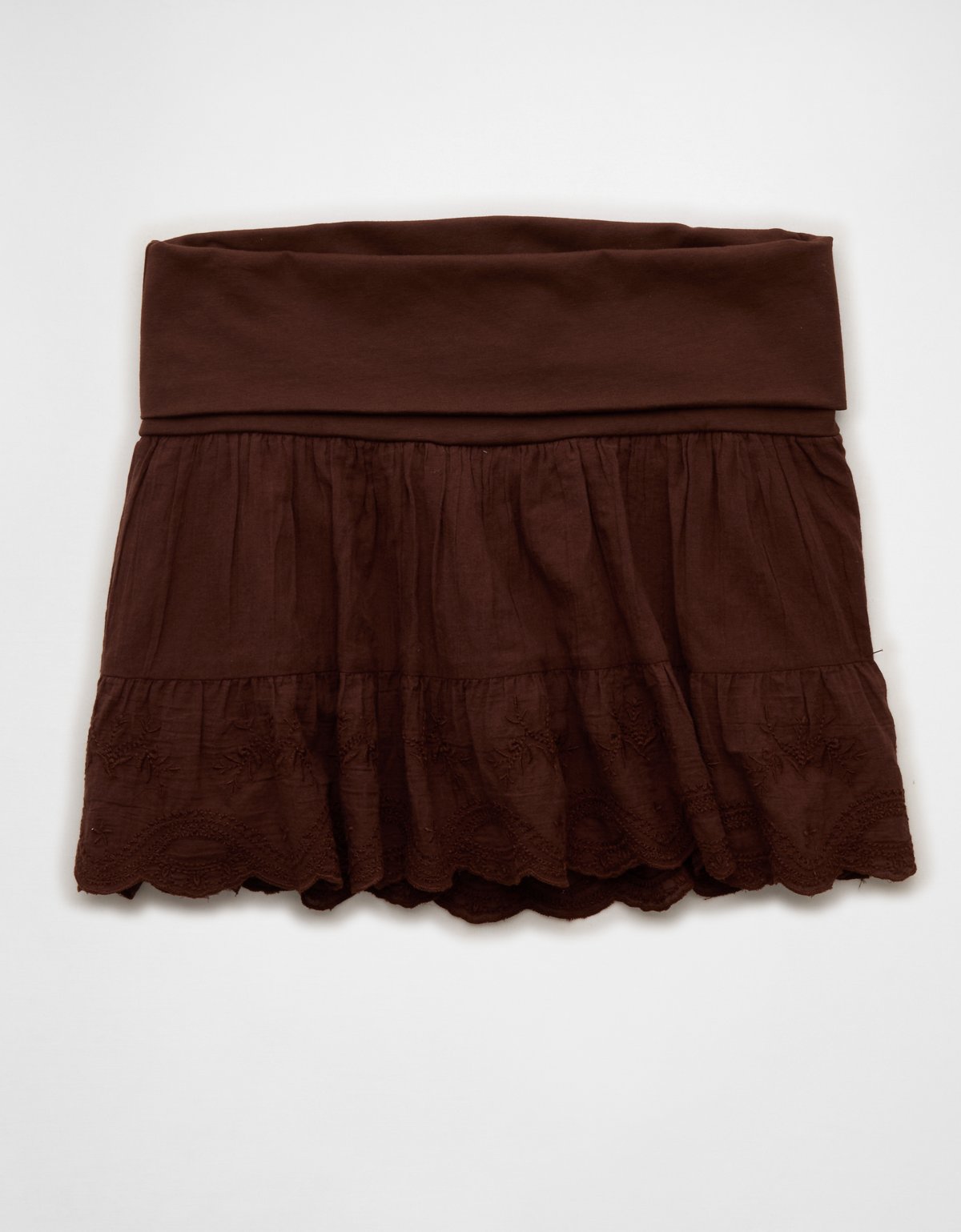 AE Mid-Rise Foldover Embroidered Mini Skort - image 3