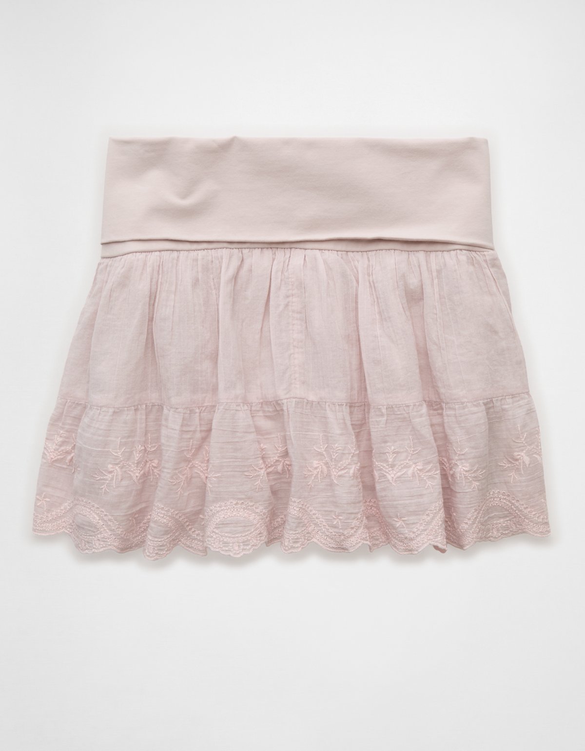 AE Mid-Rise Foldover Embroidered Mini Skort - image 4