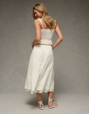 AE Stretch High-Waisted Midi Skirt