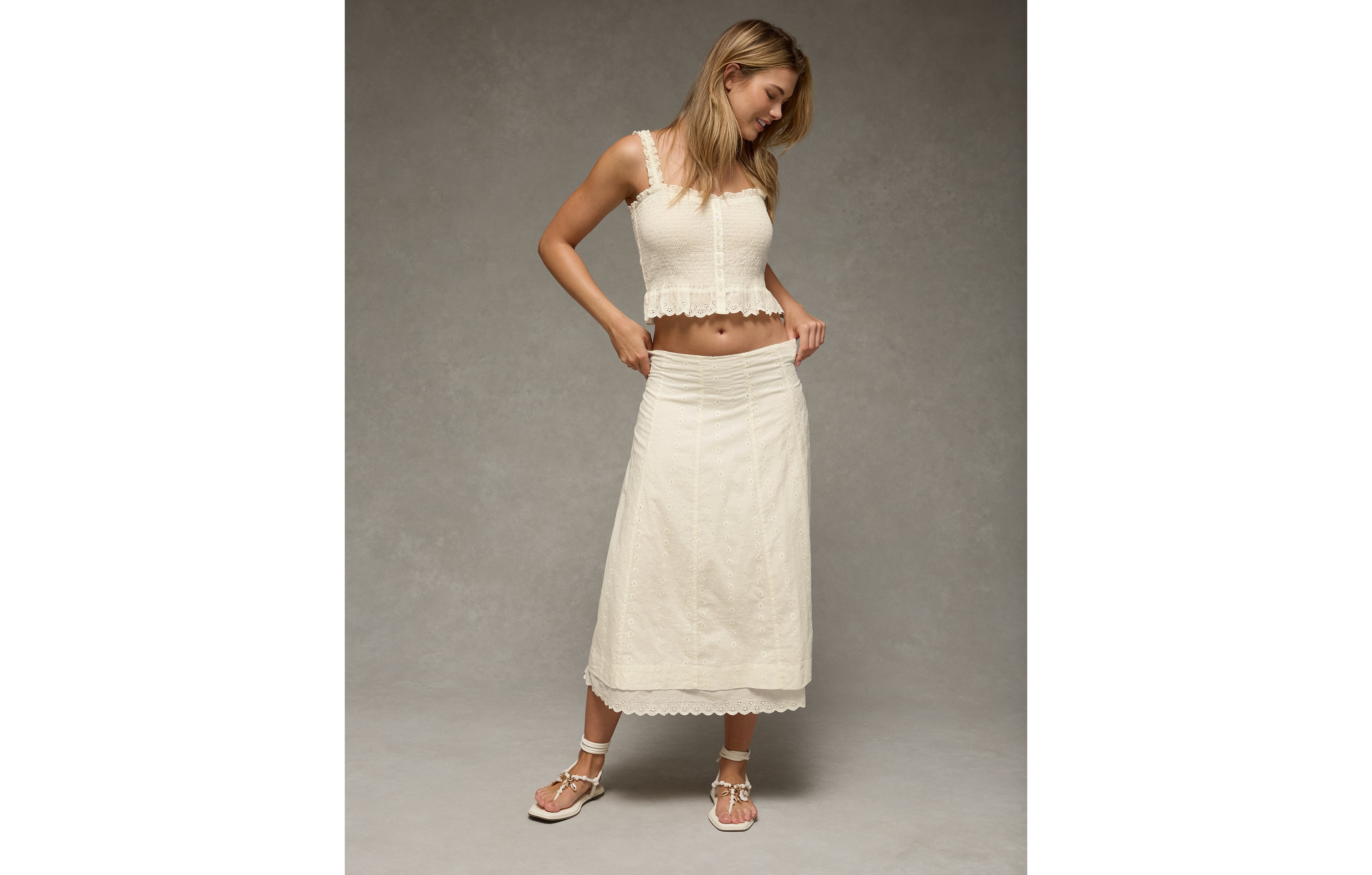 AE High-Waisted Midi Skirt