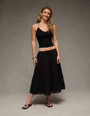 AE Tiered Midi Skirt