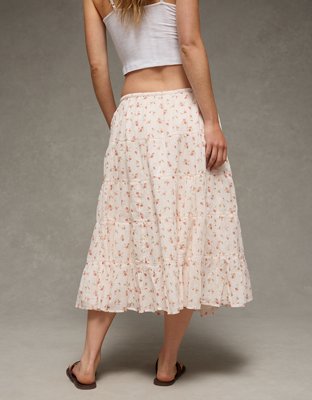 AE Tiered Midi Skirt | American Eagle