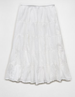 AE Tiered Midi Skirt | American Eagle