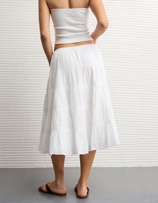 AE Tiered Midi Skirt | American Eagle