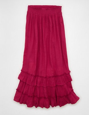 AE Mid-Rise Tiered Ruffle Maxi Skirt from American Eagle - $41.96