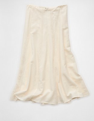 AE Mid-Rise Linen-Blend Maxi Skirt