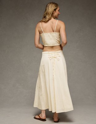 AE Mid-Rise Linen-Blend Maxi Skirt
