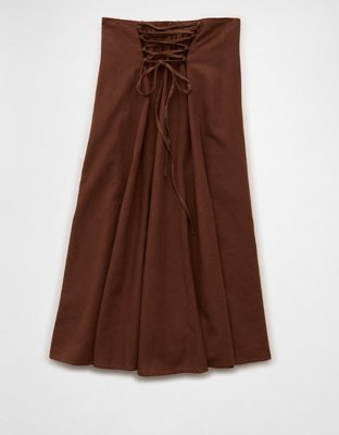 AE Mid-Rise Linen-Blend Maxi Skirt