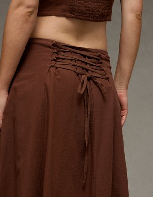 AE Mid-Rise Linen-Blend Maxi Skirt
