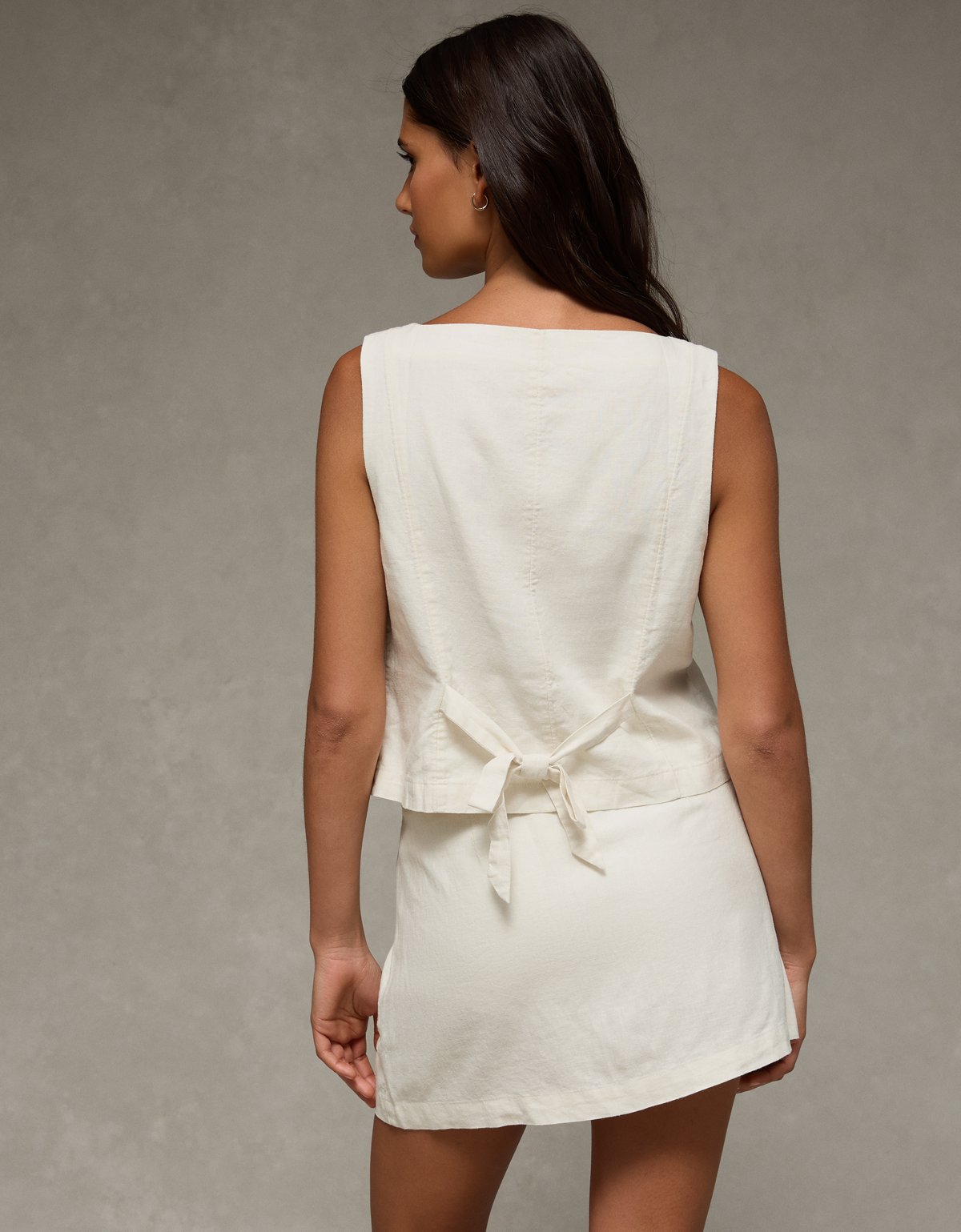 AE Mid-Rise Linen-Blend Mini Skort - image 2