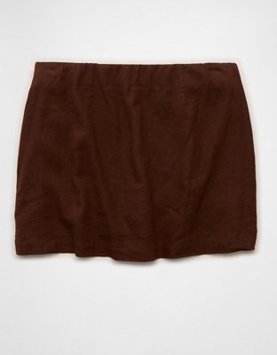 AE Mid-Rise Linen-Blend Mini Skort