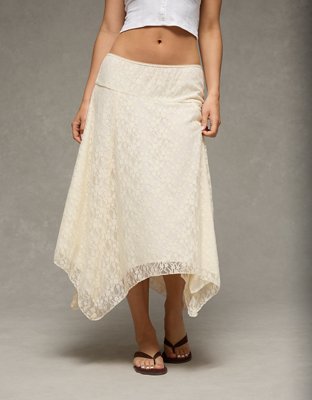 AE Mid-Rise Lace Maxi Skirt from American Eagle - $66.45