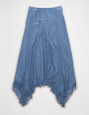 AE Stretch Mid-Rise Lace Maxi Skirt