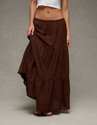 AE Mid-Rise Tiered Maxi Skirt