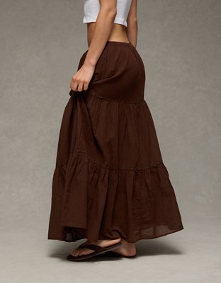 AE Mid-Rise Tiered Maxi Skirt