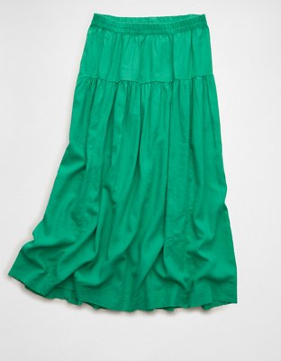 AE Mid-Rise Linen-Blend Maxi Skirt