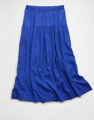 AE Mid-Rise Linen-Blend Maxi Skirt