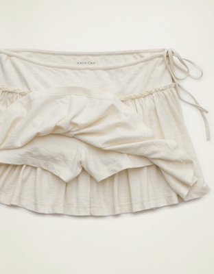 AE Mini Skirt con Elástico y Lazo Lateral