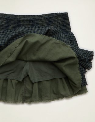 AE Smocked Waist Micro Mini Skirt