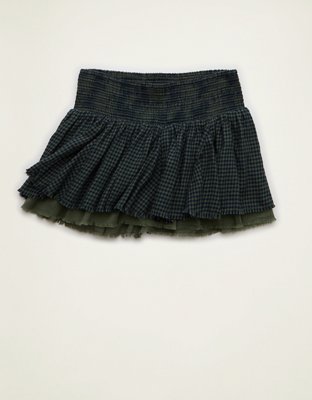 AE Smocked Waist Micro Mini Skirt