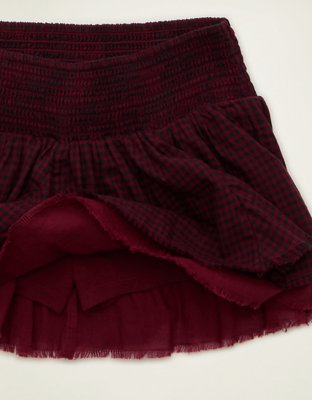 AE Smocked Waist Micro Mini Skirt