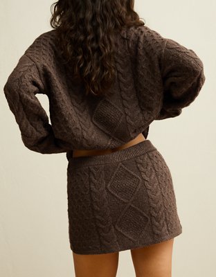 AE Low-Rise Micro Skirt Tejida