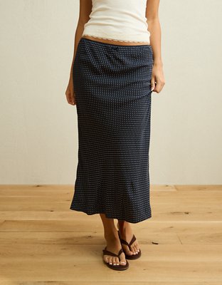 AE Low-Rise Slip Midi Skirt