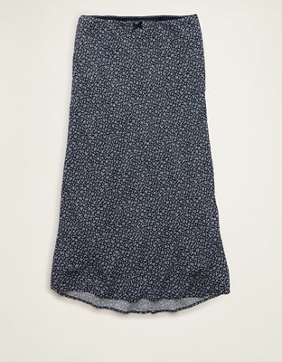 Jupe mi-longue à enfiler taille basse AE