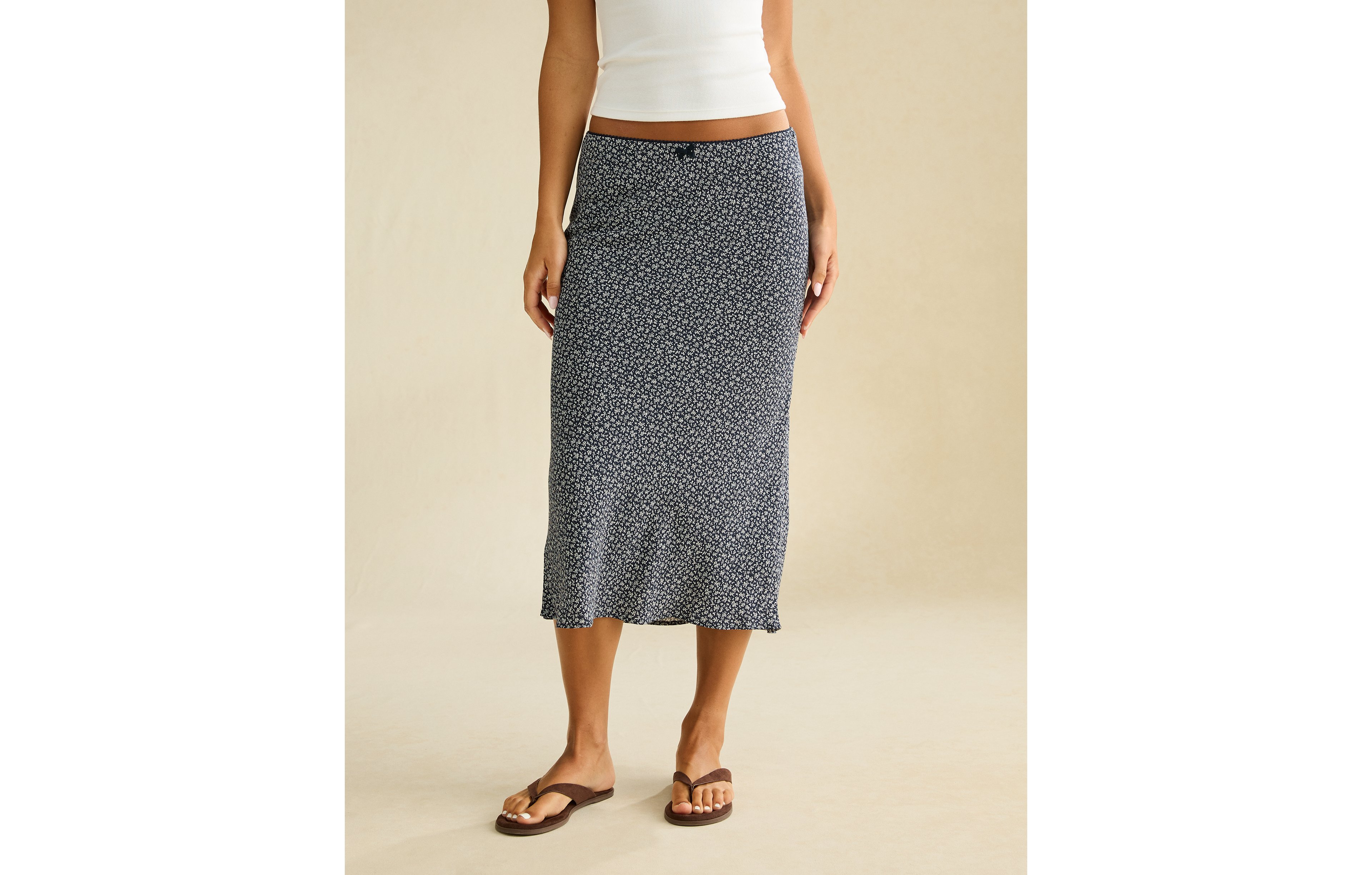 AE Low-Rise Slip Midi Skirt