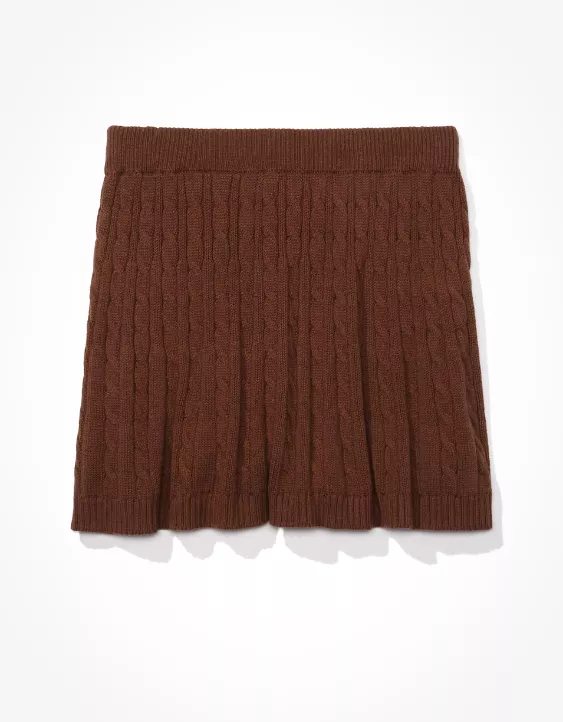 AE Cable Knit Sweater Mini Skirt