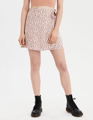 AE High-Waisted Tie Wrap Mini Skirt
