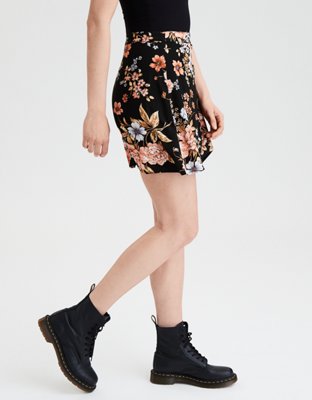 AE High-Waisted Tie Wrap Mini Skirt