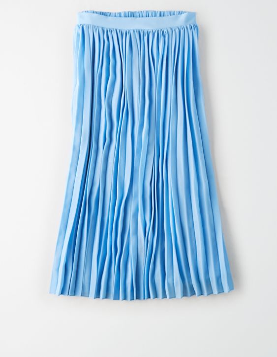 AE High-Waisted Pleated Midi Skirt