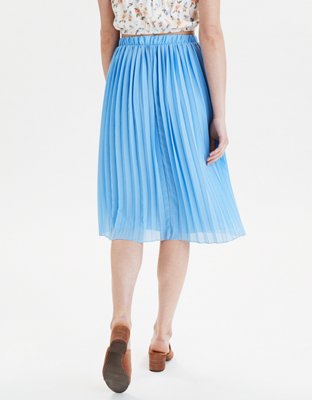 AE High-Waisted Pleated Midi Skirt