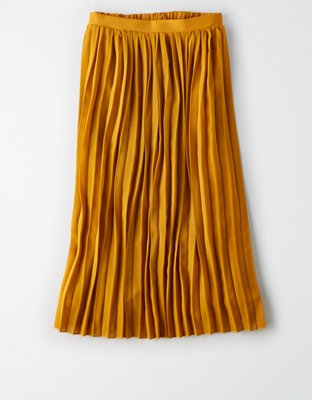 AE High-Waisted Pleated Midi Skirt