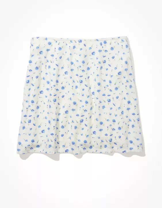 AE Floral Notched Mini Skirt
