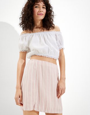 AE Floral Notched Mini Skirt