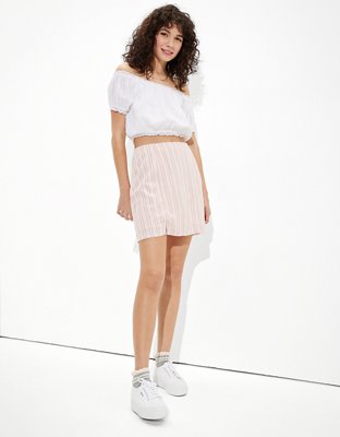 AE Floral Notched Mini Skirt