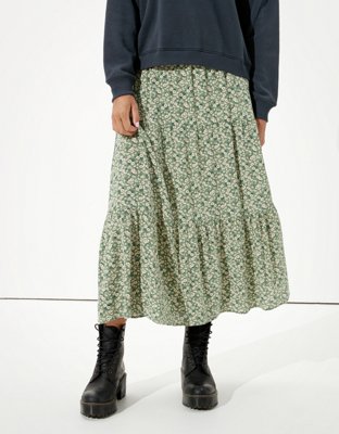 AE Tiered Midi Skirt