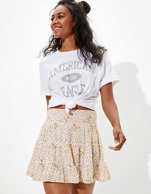 American eagle shop white mini skirt