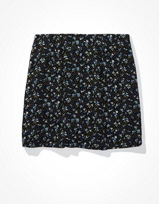AE Floral Notched Mini Skirt