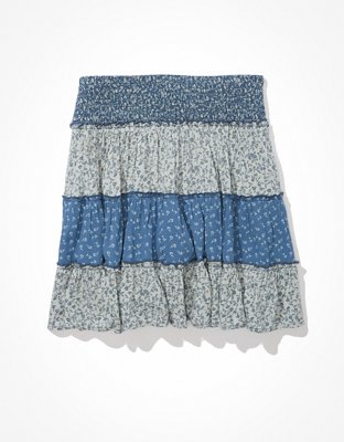 Женские юбки American Eagle AE Print Mix Tiered Mini Skirt — фото 3