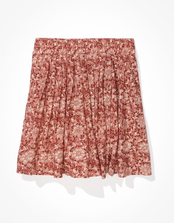 AE Floral Pleated Mini Skirt