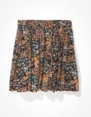 AE Floral Pleated Mini Skirt