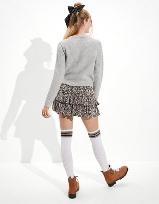 Женские юбки American Eagle AE Floral Tiered Ruffled Mini Skirt — фото 2