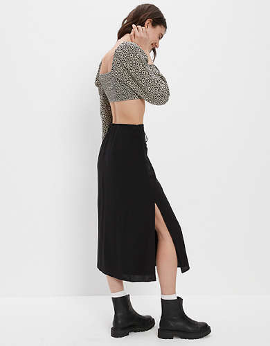 AE High-Waisted Midi Skirt