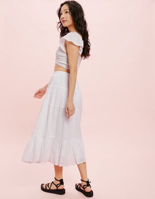 AE Tiered Midi Skirt