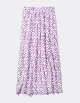 AE Floral Midi Slip Skirt